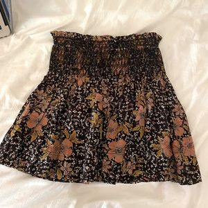 Zadig and Voltaire black floral skirt size S